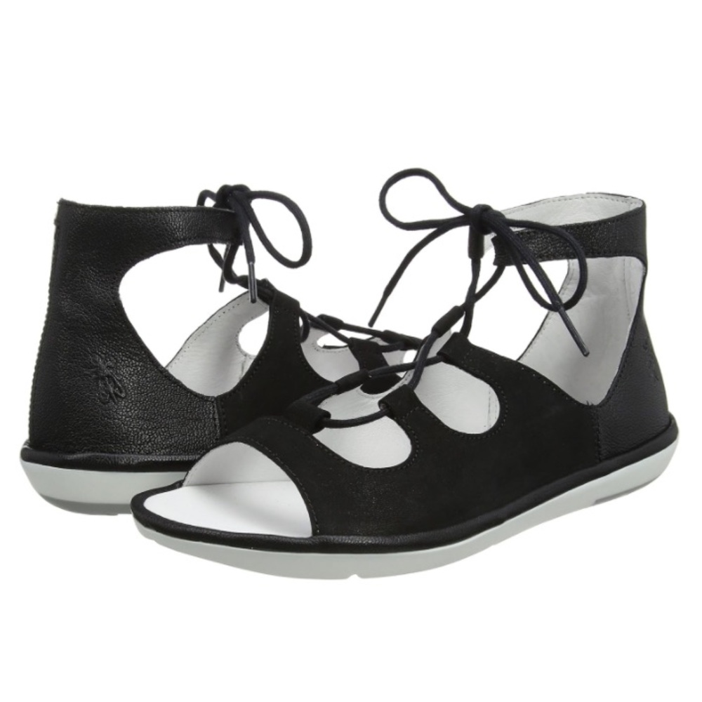 NIB FLY London Women's MURA859FLY Sandal in Black
